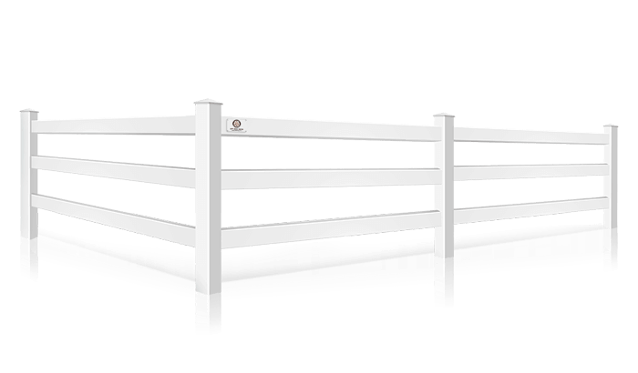 Decorative vinyl rail fence in the Fort Worth, TX area.