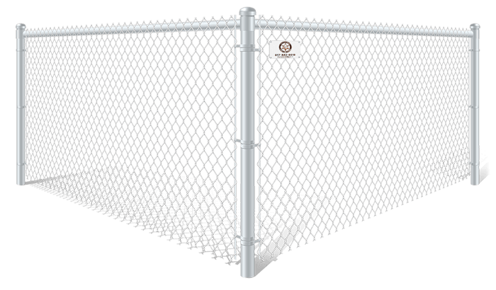 White PVC-Coated commercial chain link fence contractor in Fort Worth, TX