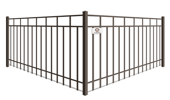 Alternating Picket Flat Top aluminum fence company in Fort Worth, TX