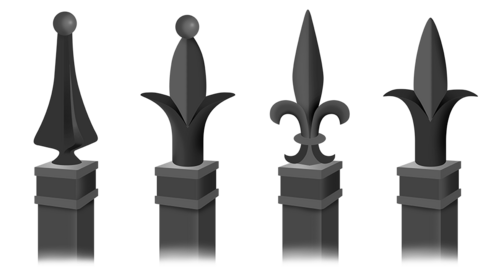 Aluminum fence finials in Fort Worth, TX