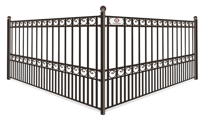 Ornate With Rings wrought iron fence company in Fort Worth, TX