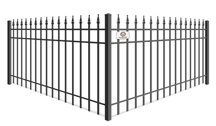 Quad Flare wrought iron fence company in Fort Worth, TX