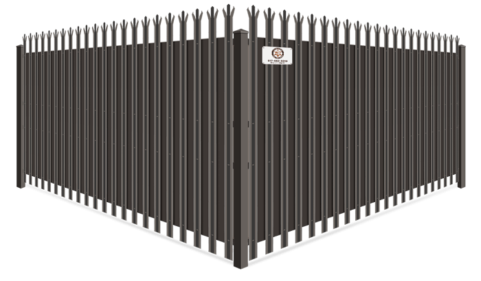 Trident Security With Privacy Slat wrought iron fence company in Fort Worth, TX