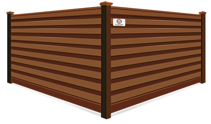 Saddle Horizontal Privacy Trex fence company in Fort Worth, TX