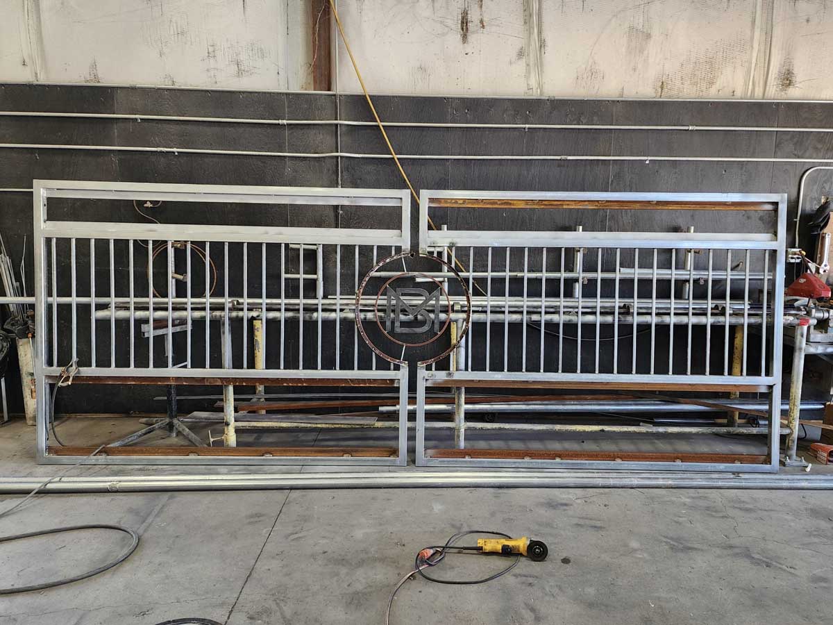Fence with Custom Metal Gate Frame Under Construction | Fort Worth Fence Fabricators in Fort Worth, TX